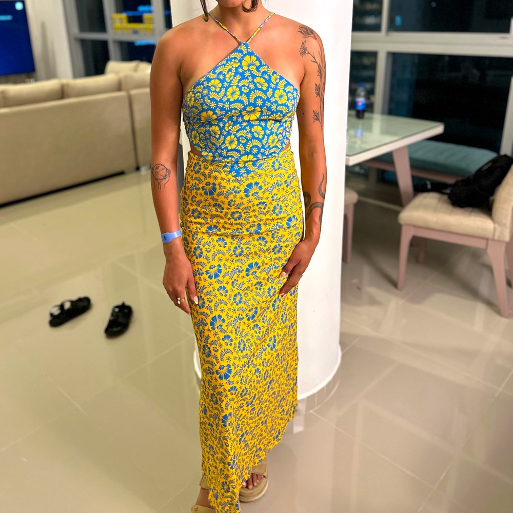 AGUABENDITA INDIRA LONG DRESS